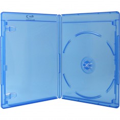 Blu-ray A5 Box für eine Blu-Ray, Blau, 12.5mm Rücken, mit gedrucktem L