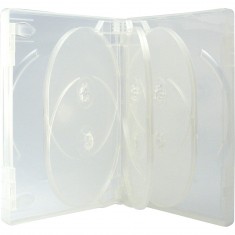 DVD A5 Box für acht DVD / CD, Transparent, 135 x 190 x 27mm (Mindestme
