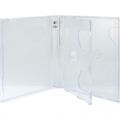 JewelCase CD-Verpackung für 2 CDs mit transparentem Innenteil und tran