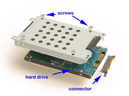 Notebook Einbaukit für Festplatte oder SSD in DELL Inspiron 1720, 1721