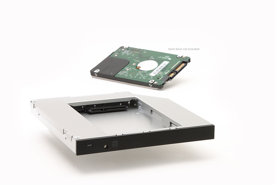 OptiBayHD Notebook Einbaukit für zweite Festplatte oder SSD in DELL In