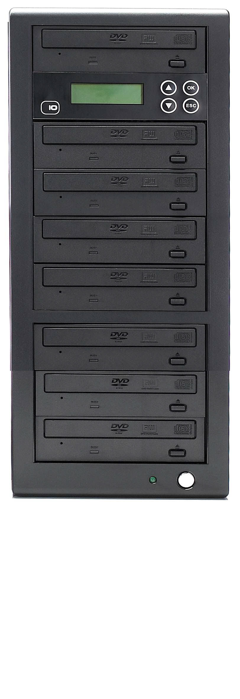 1:7 DVD + CD Standalone Kopierstation, mit 8 aktuellen DVD Brenner für