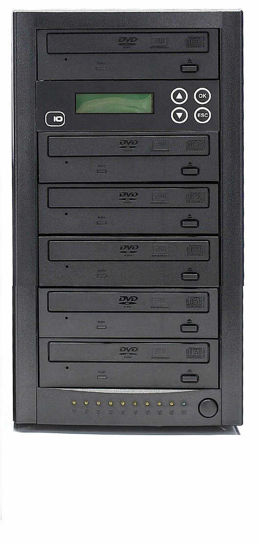 1:5 DVD + CD Standalone Kopierstation, mit 6 aktuellen DVD Brenner für