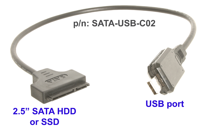 SATA auf USB Kabel zum externen Anschluss einer Festpatte oder SSD übe