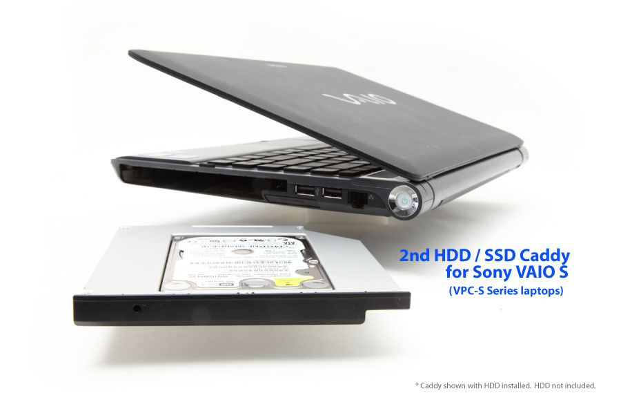 OptiBayHD Notebook Einbaukit für zweite Festplatte oder SSD in SONY VA