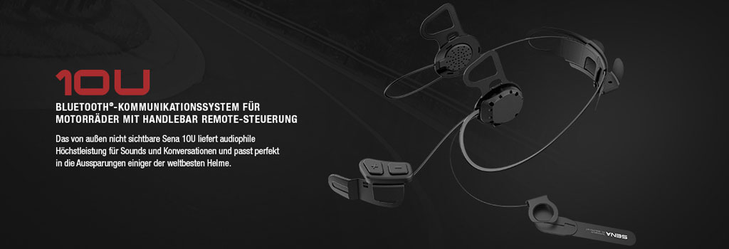SENA 10U Bluetooth 4.0 Stereo Headset mit Intercom speziell fÃ¼r Helme von Schuberth, Shoei und Arai