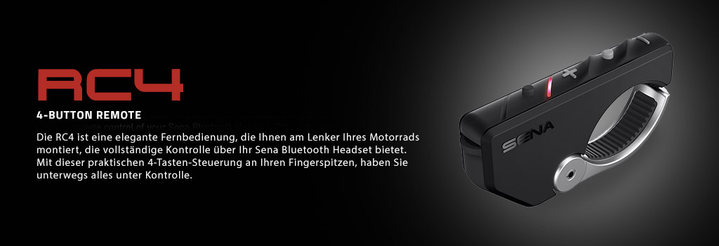 Sena RC4 Bluetooth 4-Tasten Fernbedienung fÃ¼r die Sena Headsets 20S, 10U, 10C, 10R und 10S