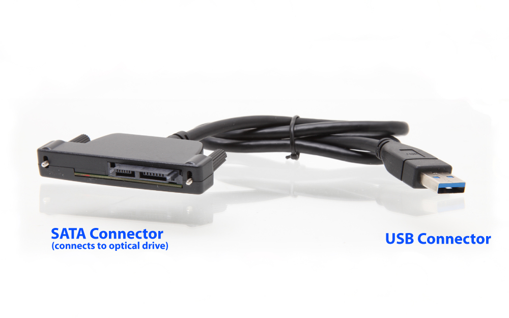 USB Kabel zum externen Anschluss eines optischen Notebook SATA CD, DVD